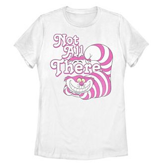 Juniors' Disney's Alice In Wonderland Cheshire Cat "Not All There" Tee