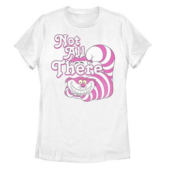 Juniors' Disney's Alice In Wonderland Cheshire Cat "Not All There" Tee