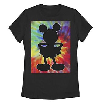 Disney's Mickey Mouse Tie Dye Silhouette Juniors' Tee