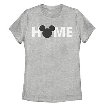 Disney's Park Home Mickey Home Head Silhouette Juniors' Tee