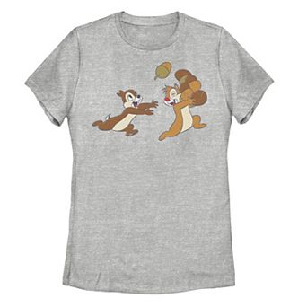 Juniors' Disney's Chip 'n' Dale Acorn Chase Tee