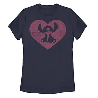 Disney's Lilo & Stitch Valentine's Day Heart Stitch Juniors' Tee