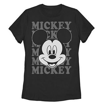 Disney's Mickey Mouse Name Stack Portrait Juniors' Tee
