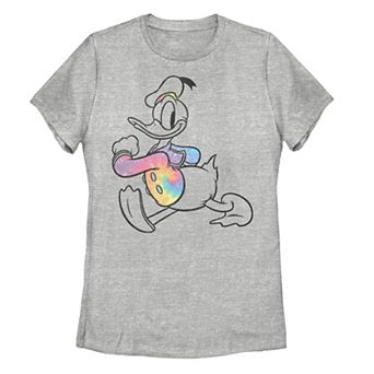 Disney's Donald Duck Strut Tie-Dye Shirt Portrait Juniors' Tee