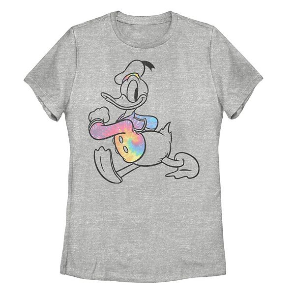 Juniors' Disney Donald Duck Strut Tie-Dye Shirt Portrait Tee