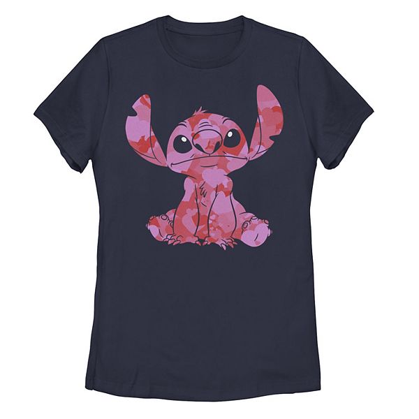 Juniors' Disney Lilo & Stitch Valentine's Day Stitch Heart Fill Tee