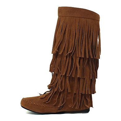 Yoki Mudd 55 Women's Tall Fringe Boots