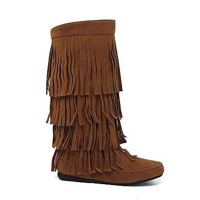 Yoki Mudd 55 Women's Tall Fringe Boots