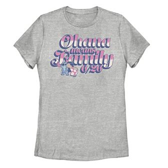 Disney's Lilo & Stitch Juniors' 626 Stitch Day Ohana Means Family Tee