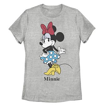 Disney's Mickey And Friends Minnie Juniors' Classic Text Portrait Tee