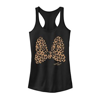 Disney's Minnie Mouse Juniors' Leopard Print Bow Tank Top