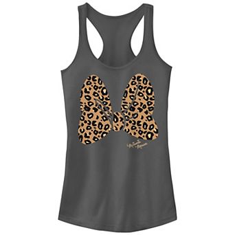 Disney's Minnie Mouse Juniors' Leopard Print Bow Tank Top