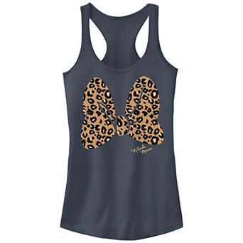 Disney's Minnie Mouse Juniors' Leopard Print Bow Tank Top