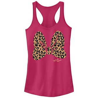 Disney's Minnie Mouse Juniors' Leopard Print Bow Tank Top