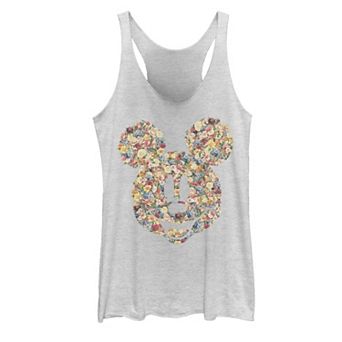 Disney's Mickey & Friends Mickey Mouse Floral Fill Juniors' Tank Top