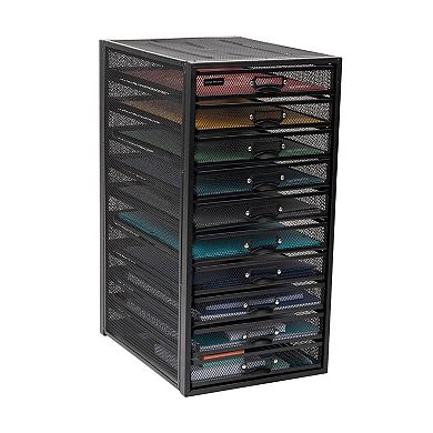 Mind Reader Mesh 10 Drawer Cabinet