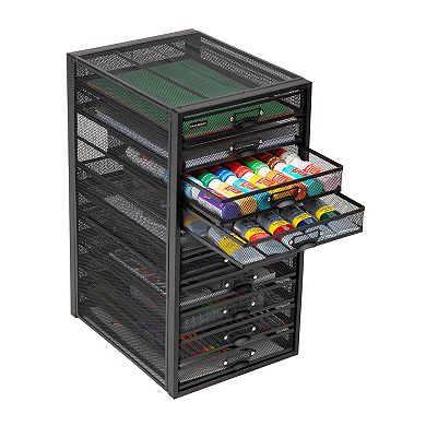 Mind Reader Mesh 10 Drawer Cabinet