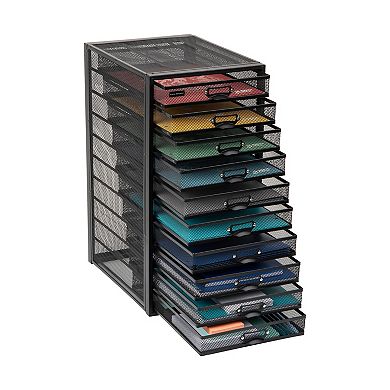 Mind Reader Mesh 10 Drawer Cabinet