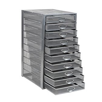 Mind Reader Mesh 10 Drawer Cabinet