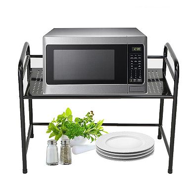 Mind Reader Metal Rack Utility Shelf And Microwave Stand