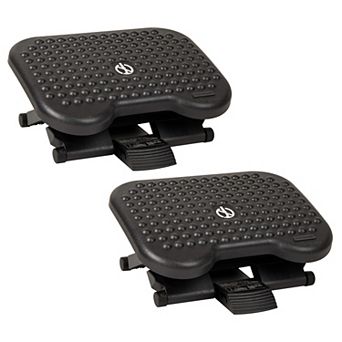 Mind Reader 2 Pack Adjustable Height Ergonomic Foot Rest