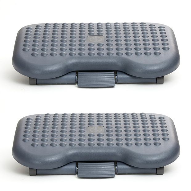 Mind Reader 2pk Adjustable Height Ergonomic Foot Rest