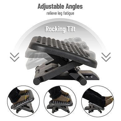 Mind Reader 2 Pack Adjustable Height Ergonomic Foot Rest