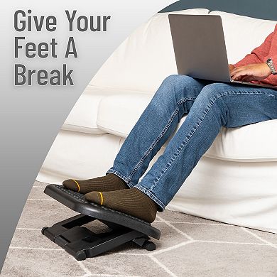 Mind Reader 2 Pack Adjustable Height Ergonomic Foot Rest
