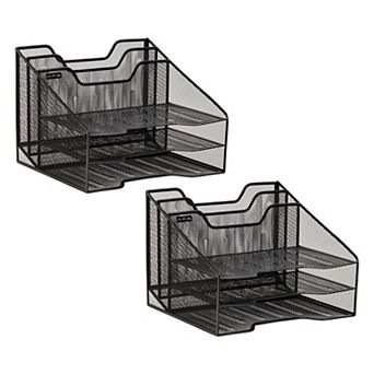 Mind Reader 2-pack Three-Tiered Desk Organizer Tray