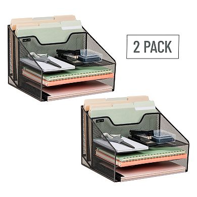 Mind Reader 2-pack Three-Tiered Desk Organizer Tray