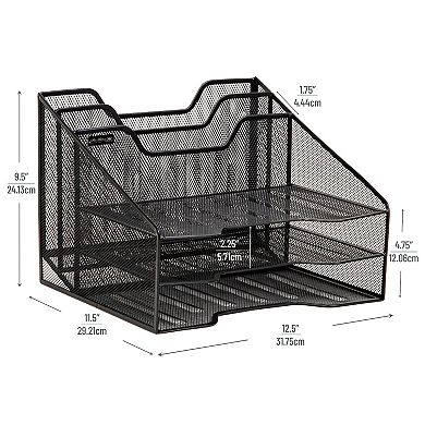 Mind Reader 2-pack Three-Tiered Desk Organizer Tray