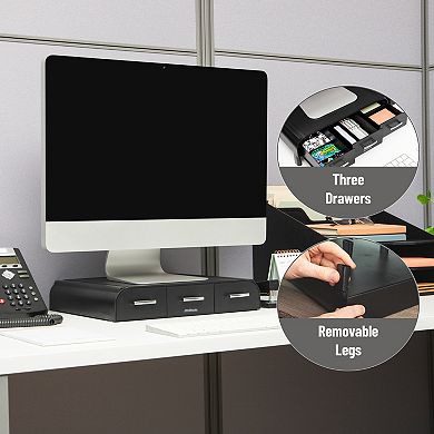 Mind Reader 2-pack Monitor Stand & Desk Organizers