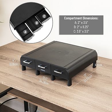 Mind Reader 2-pack Monitor Stand & Desk Organizers