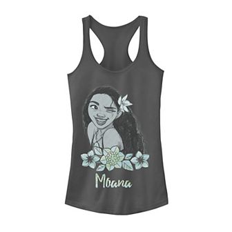Disney's Moana Juniors' Wayfinder Floral Graphic Tank Top