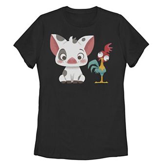 Disney's Moana Pua & Hei Hei Juniors' Cartoony Graphic Tee