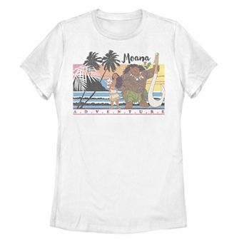 Disney's Moana & Maui Juniors' Adventure Faded Portrait Graphic Tee