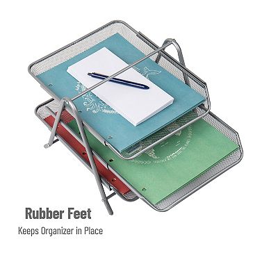 Mind Reader Desk Organizer With 3 Sliding Trays