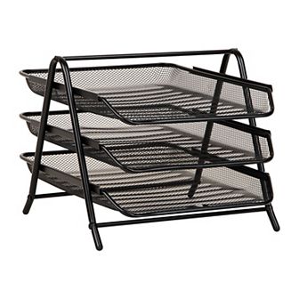 Mind Reader Desk Organizer With 3 Sliding Trays