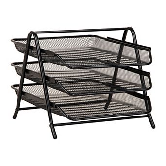 Mind Reader Desk Organizer With 3 Sliding Trays