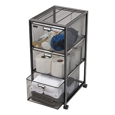 Mind Reader Rolling File Cabinet With Drawers