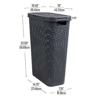 Mind Reader 40 Liter Slim Laundry Basket