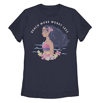 Juniors' Disney's Moana Beach More Text Poster Tee