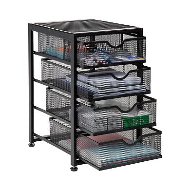 Mind Reader 4-Tiered Drawers Cabinet