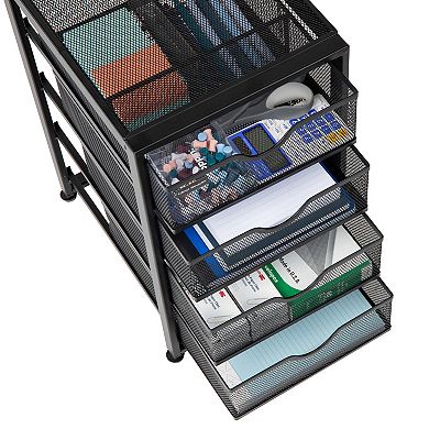 Mind Reader 4-Tiered Drawers Cabinet