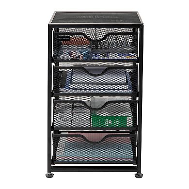 Mind Reader 4-Tiered Drawers Cabinet