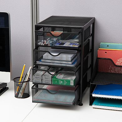 Mind Reader 4-Tiered Drawers Cabinet