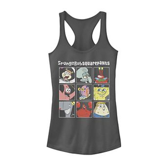 Juniors' Nickelodeon SpongeBob SquarePants Character Panel Grid Graphic Tank Top