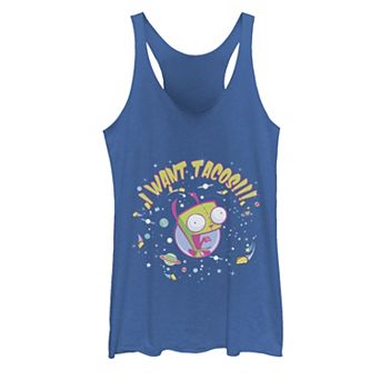 Juniors' Nickelodeon Invader Zim GIR Wants Tacos Graphic Tank Top