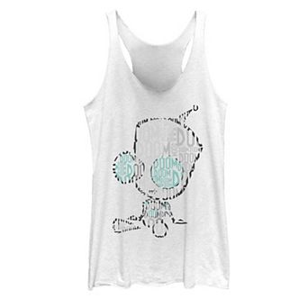 Juniors' Nickelodeon Invader Zim Gir Doom Text Fill Graphic Tank Top