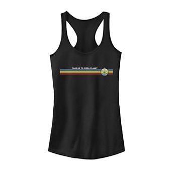 Juniors' Disney/Pixar Toy Story Rainbow Alien Take Me To Pizza Planet Tank Top